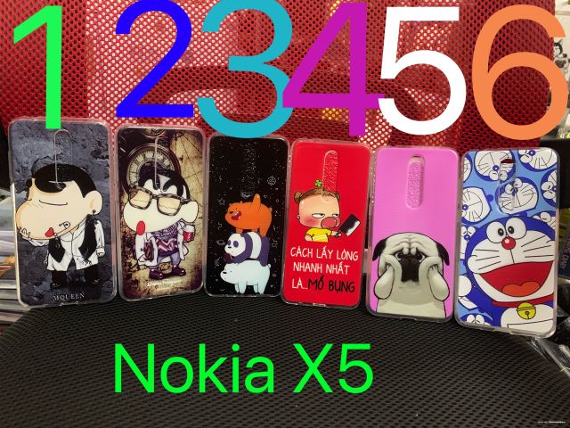 Ốp Nokia X5(5.1plus) dẻo in hình kute