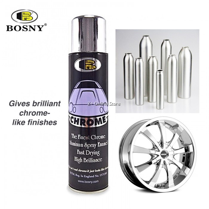 Sơn xịt BOSNY Chrome - màu Xi Inox