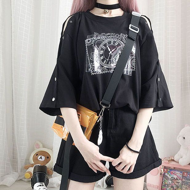 Áo Thun Cotton Tay Lửng Dài Hở Vai Thời Trang Mùa Hè Mới Dành Cho Nữ