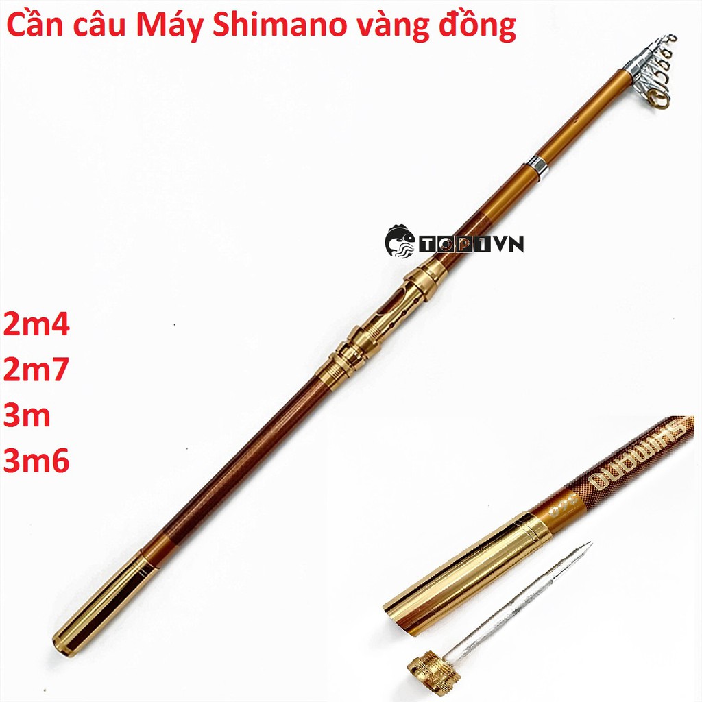 Cần câu máy rút gọn Shimano vàng đồng - Top1VN chất lượng 102