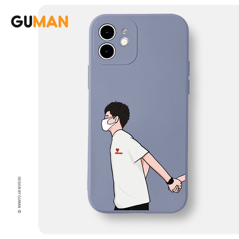Ốp lưng GUMAN mềm nam nữ cặp đôi dễ thương đẹp cho iPhone 14 13 12 11 Pro Max SE 2020 X XR XS 8 7 6S 6 Plus kute XYB425