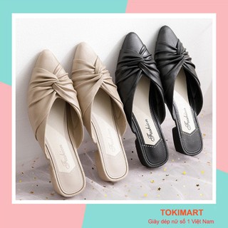Giày sục nữ mules, dép sục nơ cao su đi mưa chống nước, chống trơn trượt siêu mềm SN54 HOT 2021