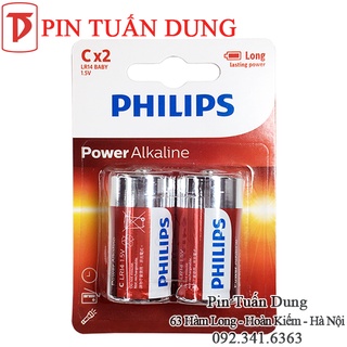 Pin trung Philips Alkaline Size C LR14