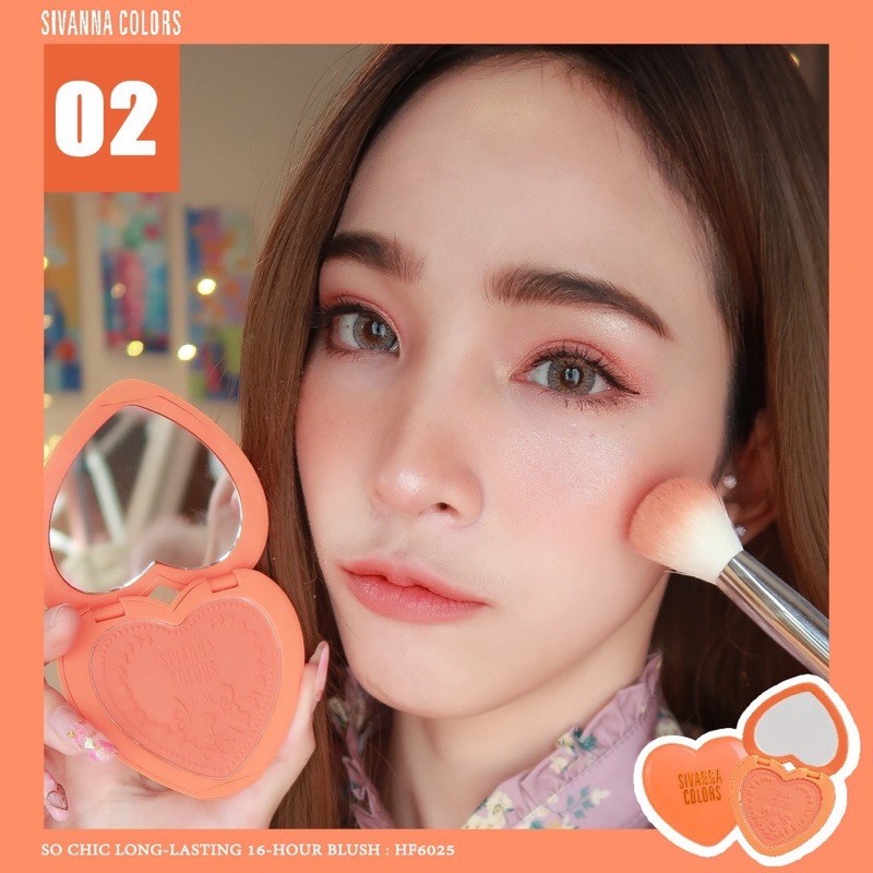 Phấn má hồng không nhũ SIVANNA Colors So Chic Long Lasting 16 House Blush HF6025 | BigBuy360 - bigbuy360.vn