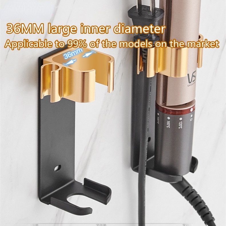 1 Giá Đỡ Máy Uốn Tóc Bằng Hợp Kim Nhôm Màu Đen