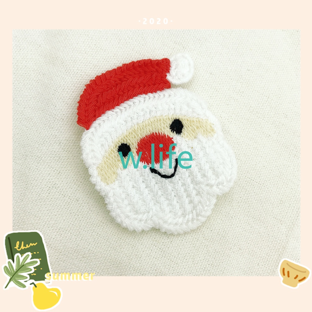 Kẹp tóc hình ông già noel/tuần lộc/tuần lộc bằng len xinh xắn