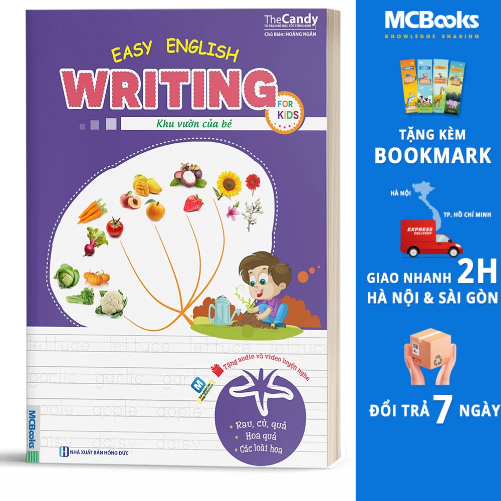 Sách - Easy English Writing For Kids - Khu Vườn Của Bé - MCBooks