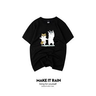[ORDER] Áo phông MAKE IT RAIN chó mèo tung tăng