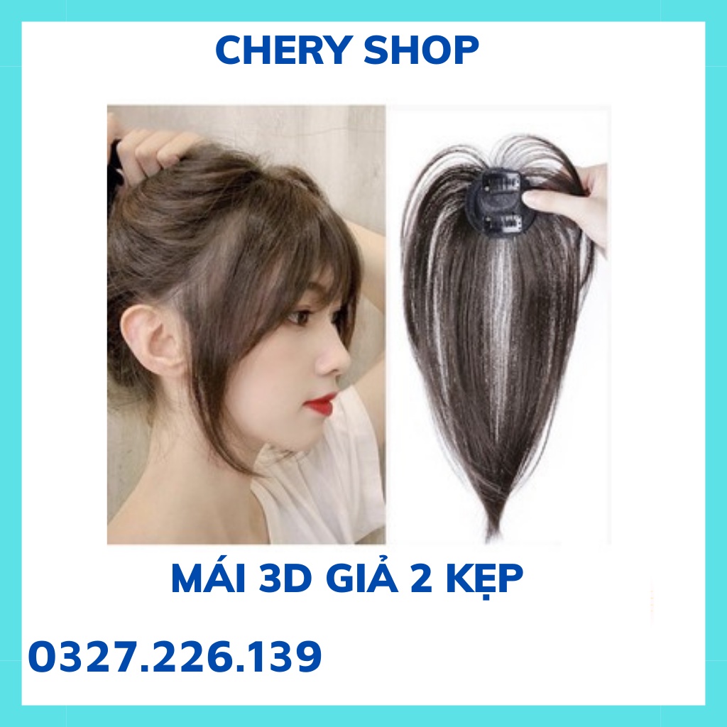 Tóc mái giả 💄 FREESHIP 💄 tóc giả mái thưa 3D loại 2 kẹp chắc chắn