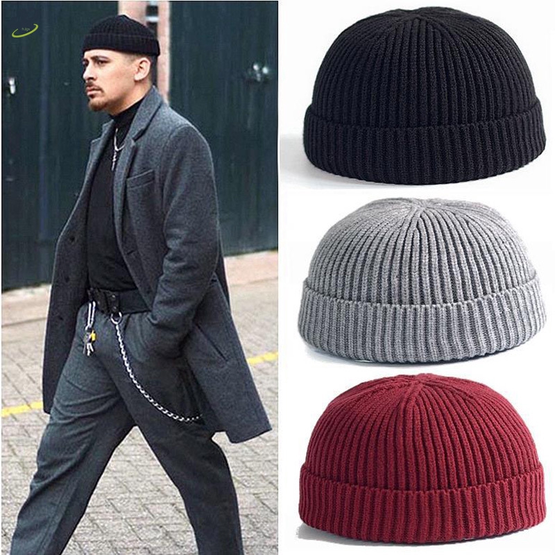 Mũ beanie đan len phong cách cổ điển thời trang cá tính cho nam