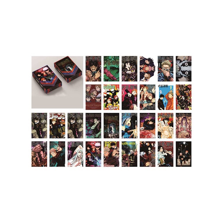 30Pcs/Box Cute Anime Jujutsu Kaisen Lomo Card Mini Postcard Fans Gift Fans Collection kids birthday Gift Itadori Yuuji Gojou Satoru Fushiguro Megumi Kugisaki Nobara