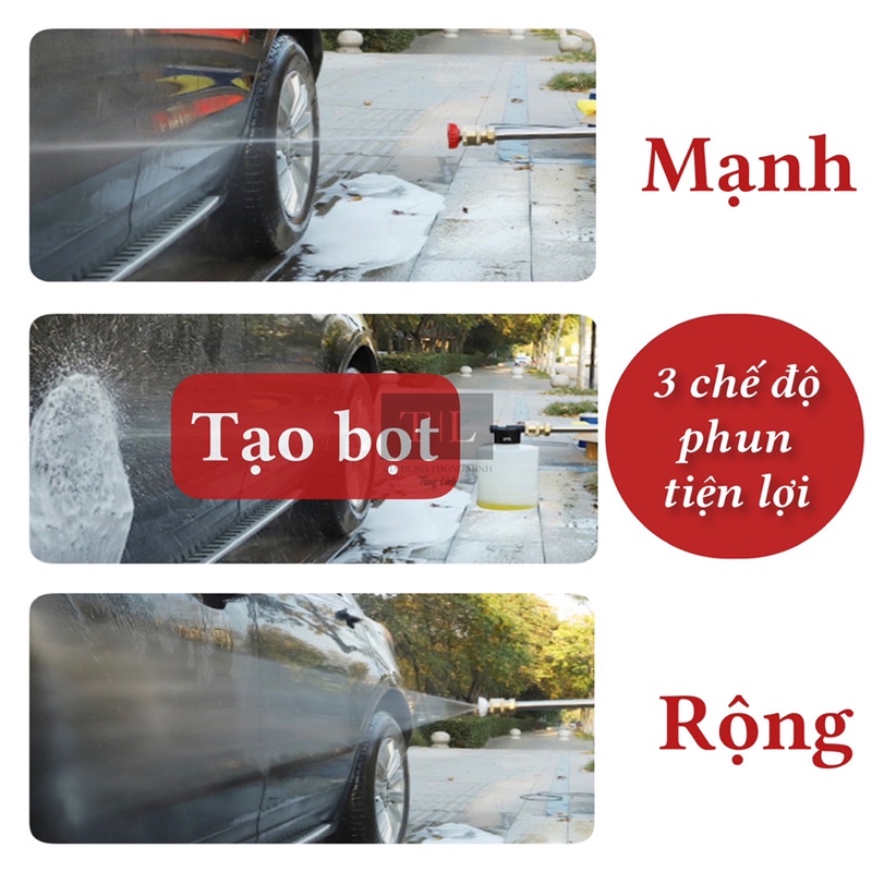 Máy Tăng Áp Lực Nước Vòi Phun Rửa Xe⚡𝑭𝑹𝑬𝑬𝑺𝑯𝑰𝑷⚡Tăng áp lực nước từ 3 đến 5 lần, 3 chế độ phun linh hoạt đa dạng.