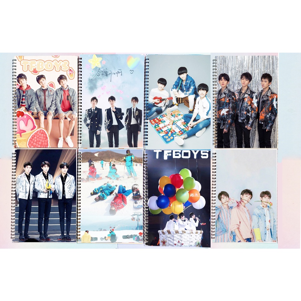 Sổ lò xo tfboys SLX38 100 trang 14x20cm sổ A5