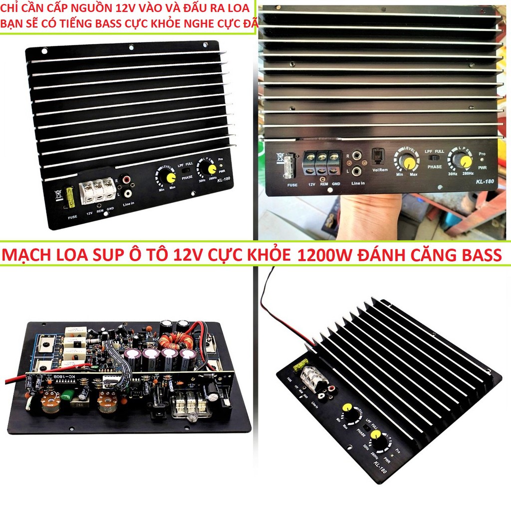 MẠCH SUP 12V Ô TÔ 1000W CỰC KHỎE LOẠI TỐT, ÂM LY CÔNG SUẤT LOA SUP Ô TÔ HÀNG XỊN