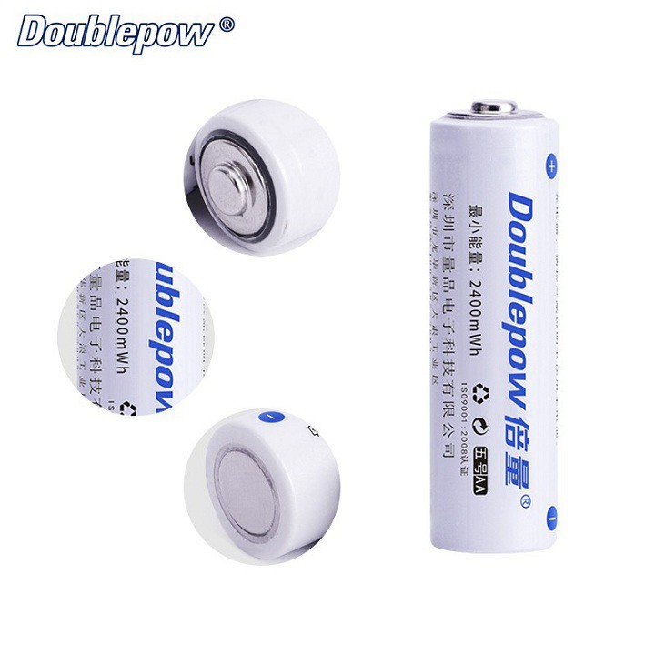 Pin Sạc Có Cổng Micro USB AA 1.5v Doublepow 2400mWh