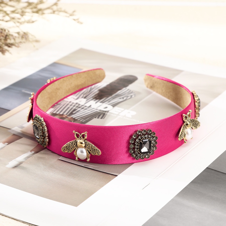 Băng Đô Cài Tóc Đính Đá Pha Lê Và Ngọc Trai Phong Cách Retro Cho Nữ