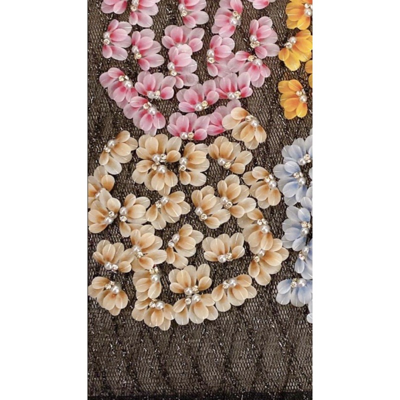 Hoa bột nail - cúc ruby cánh tròn