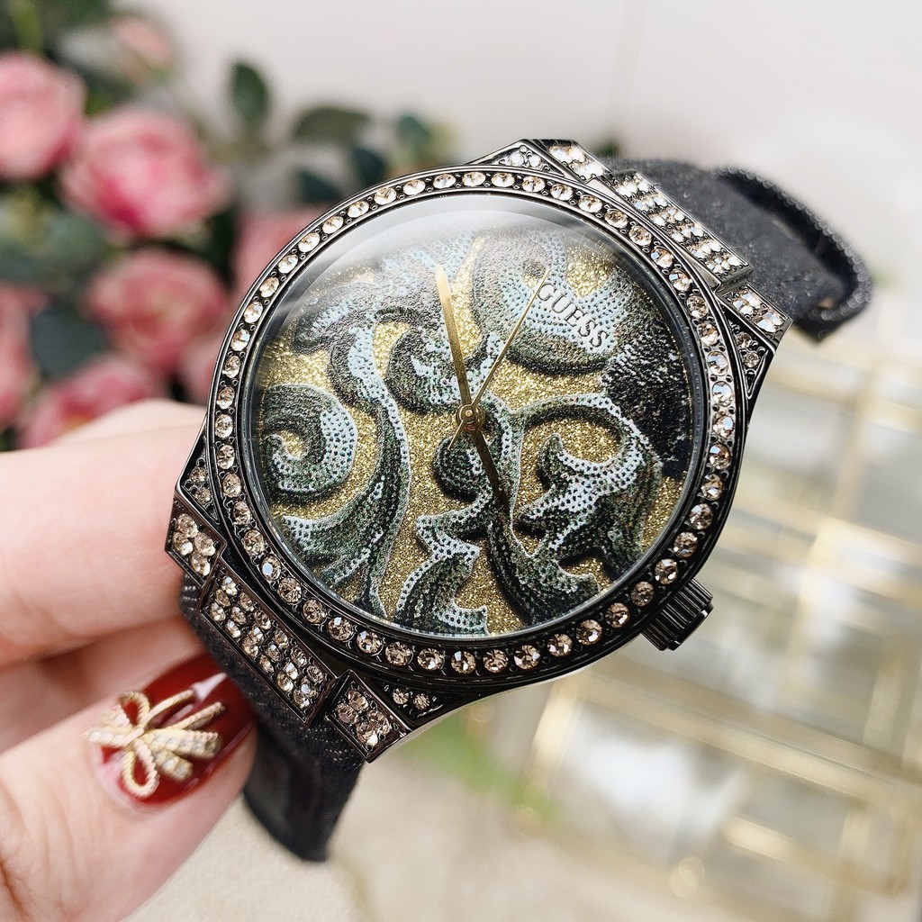 Đồng Hồ Nữ Guess W0844L1 Họa Tiết Đính Đá