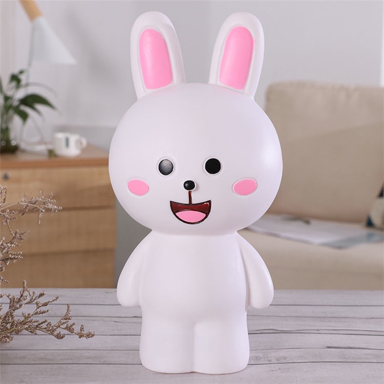 Ống Heo Tiết Kiệm Bằng Vinyl Chống Sốc Hình Gấu Nâu Dễ Thương Cho Bé