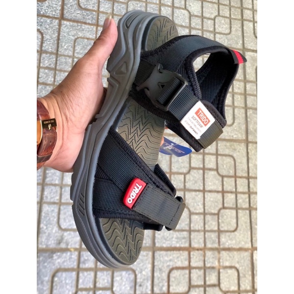 Giày sandal quai hậu nam nữ Trido cao cấp quai ngang đi êm, siêu nhẹ, khoá zip - HÌNH CHỤP THẬT