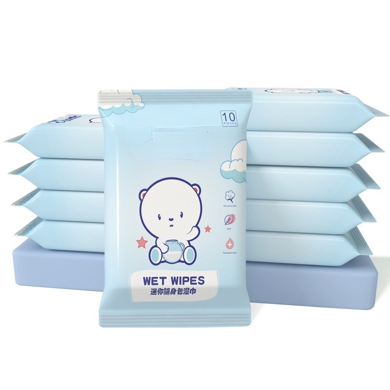 Bộ 10 Khăn Ướt Lau Khô Bằng Vải Không Dệt Dùng Một Lần GYLMY355