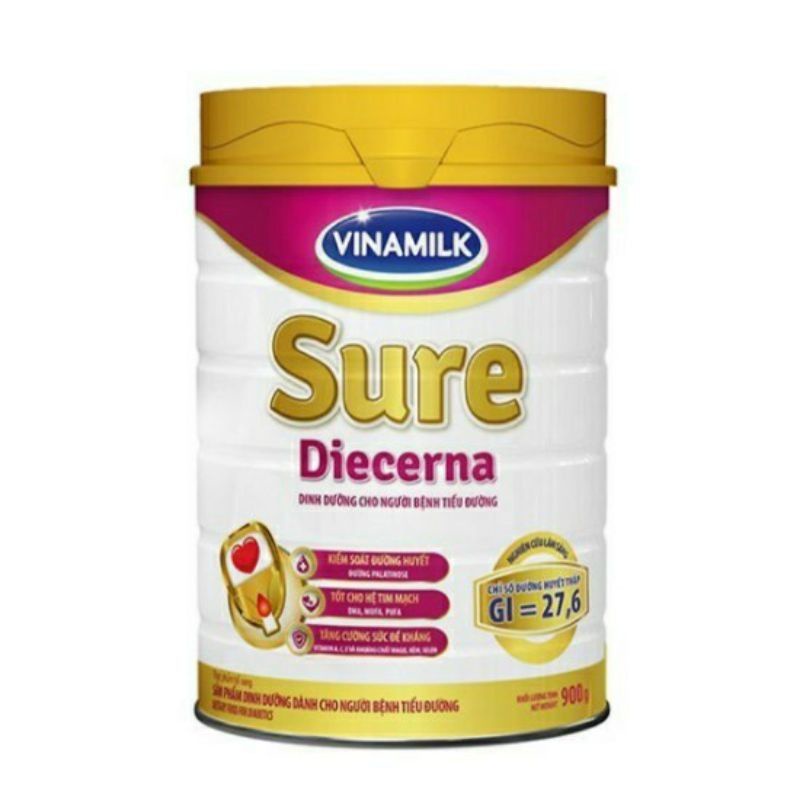 Sữa Vinamilk Sure Diecerna 900 gr cho người tiểu đường,