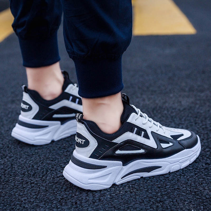 Giày sneaker đế dày chạy bộ thể thao nam thoải mái