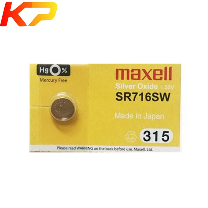 pin đồng hồ sr716sw sr716 315 maxell chính hãng.