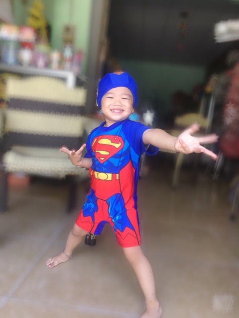 Đồ bơi bé trai liền thân siêu anh hùng xuất xịn (13-30kg) _Lan Nhi