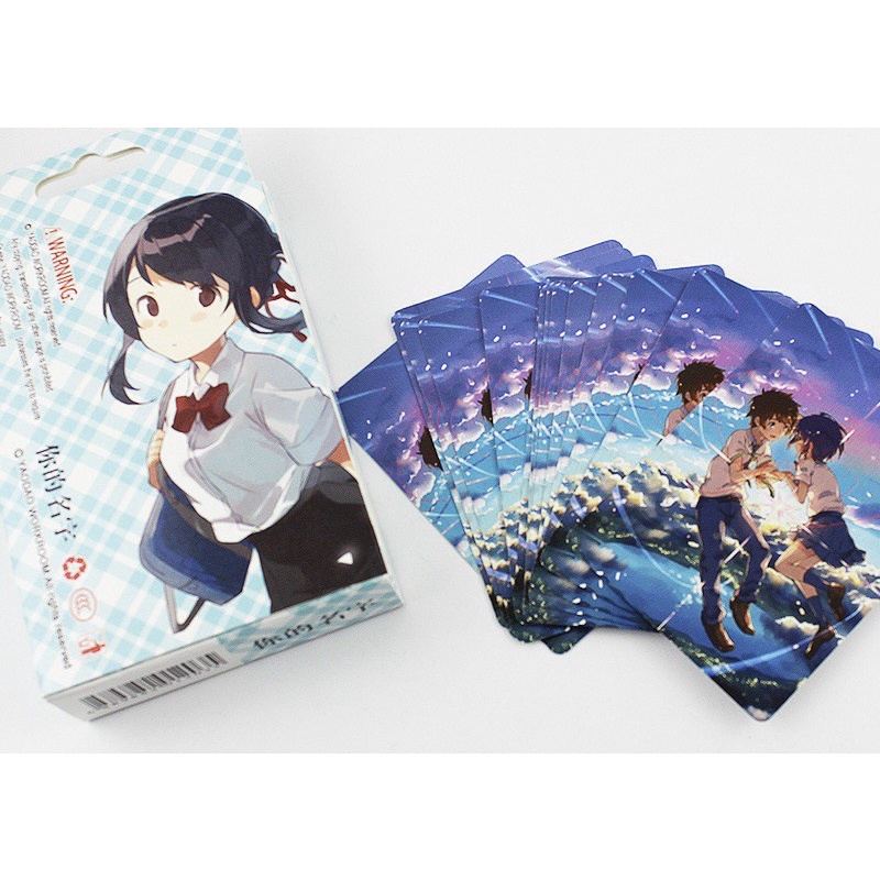 Bọ bài tây Your name 54 ảnh bài khác nhau/ bộ bài Tú lơ khơ anime your name