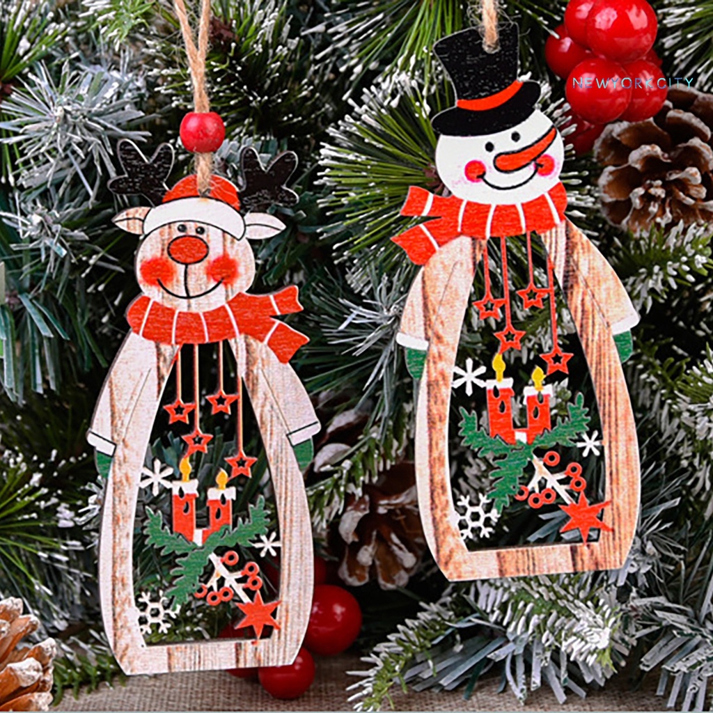 Nến Gỗ Họa Tiết Giáng Sinh Trang Trí Cây Thông