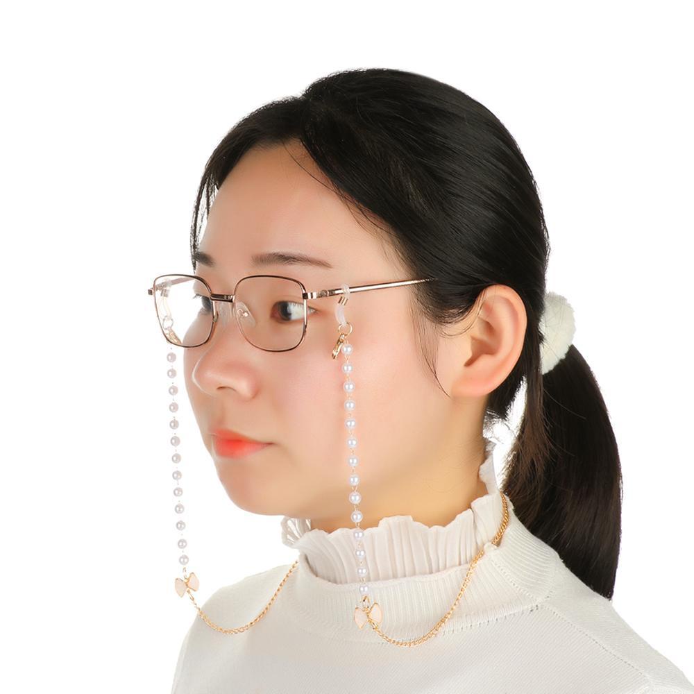 Dây Đeo Mắt Kính Chống Thất Lạc Bằng Kim Loại Hình Nơ Bướm Dành Cho Nam Nữ|Dây Chuyền Chuỗi Hạt