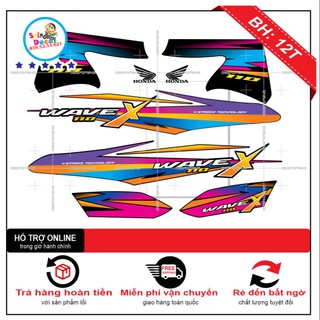 [SHIN DECAL] Tem xe wave X 2016 dán xe đen