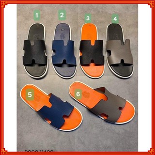 [FREESHIP]💥Dép lê nam quai ngang hình chữ H đế viền trắng thời trang (fullbox)