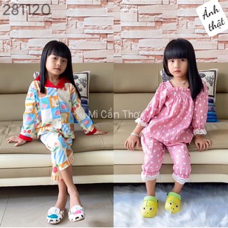 Mi Cần Thơ 👧 Bộ pijama và tiểu thư tay dài cho bé, ảnh thật, có nhiều size