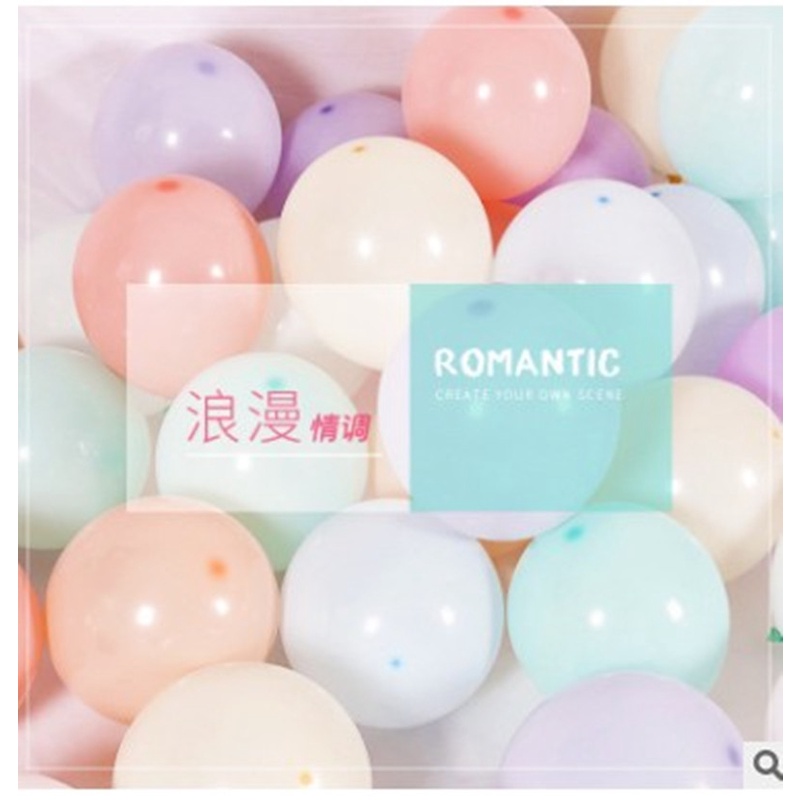 Bóng bay pastel macaron màu hàn quốc trang trí sinh nhật 1,8g trang trí sự kiện