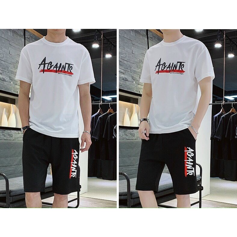 ĐỒ BỘ NAM THỂ THAO, SET BỘ ĐÙI NAM VÀ ÁO THUN AGAINTE MÁT MẺ CỰC CHẤT 1KENZ