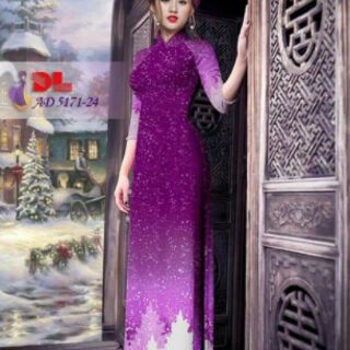 Vải áo dài in 3D. Lụa Cao cấp