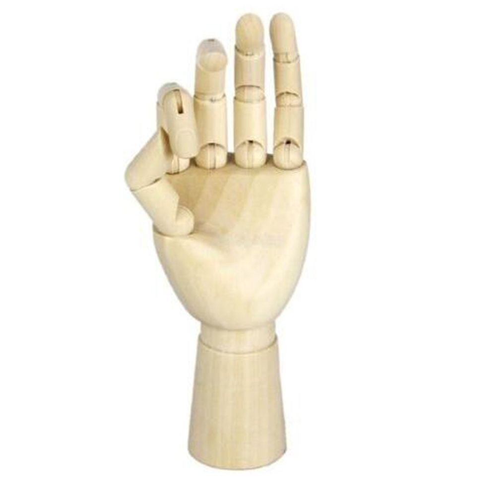 Mô hình bàn tay bằng gỗ dùng trong nghệ thuật 18x6cm