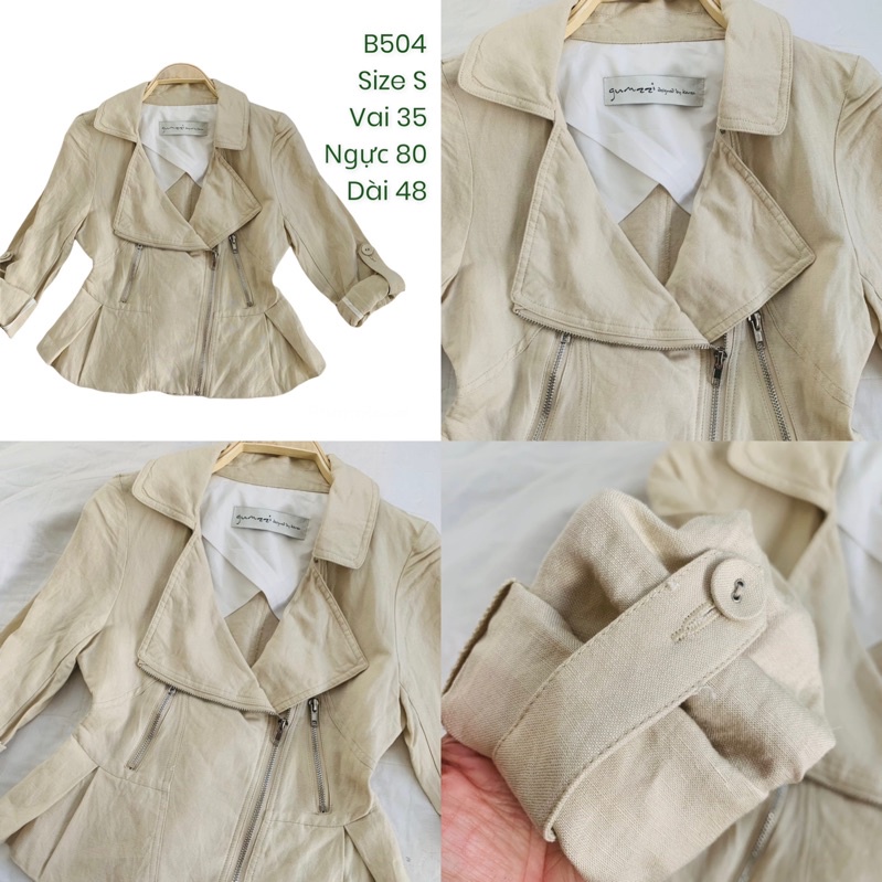 Áo khoác blazer B504 dáng ngắn form peplum 2hand Hàn si tuyển ảnh thật
