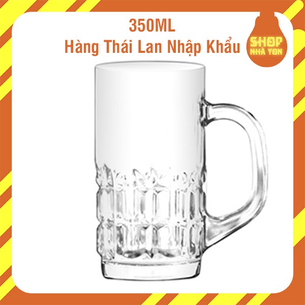 Ly thủy tinh có quai cầm 350ml Thái Lan