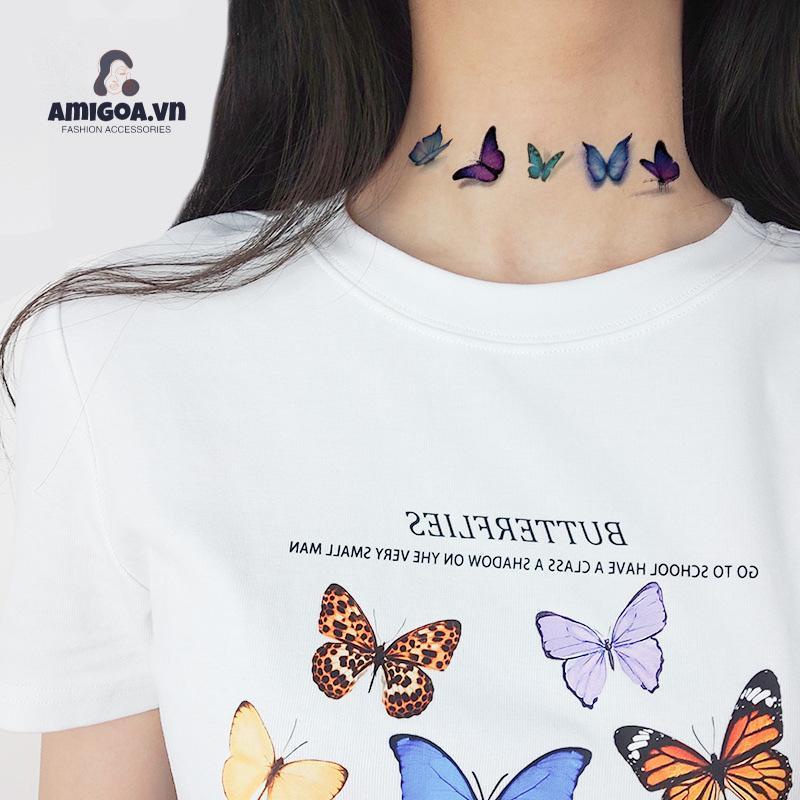✨✨Hình Xăm Dán Tạm Thời Hình Bướm 3D Chống Nước