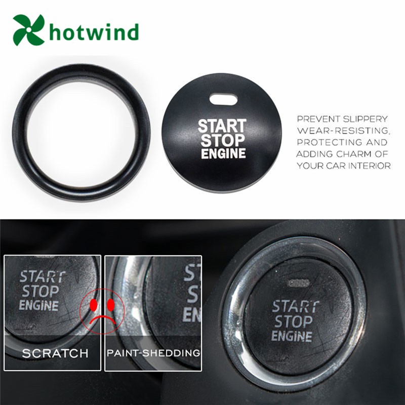 Sticker dán trang trí nút bấm khởi động xe hơi Mazda