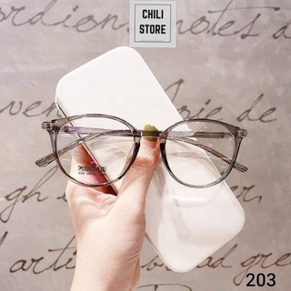 Gọng kính cận mắt tròn Chilistore Kính cận thời trang nam nữ 203