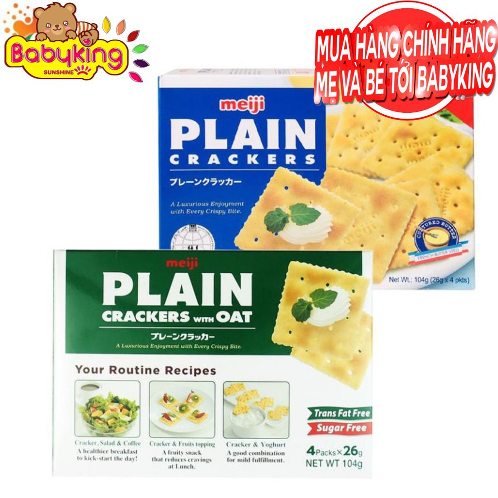 Bánh Meiji Plain Cracker thơm ngon, thương hiệu nhật bản.