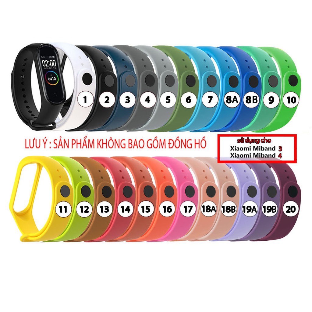 Dây Đeo Cao Su Thay Thế Cho Xiaomi Miband 3 Miband 4 Chất Lượng Cao Giá Rẻ