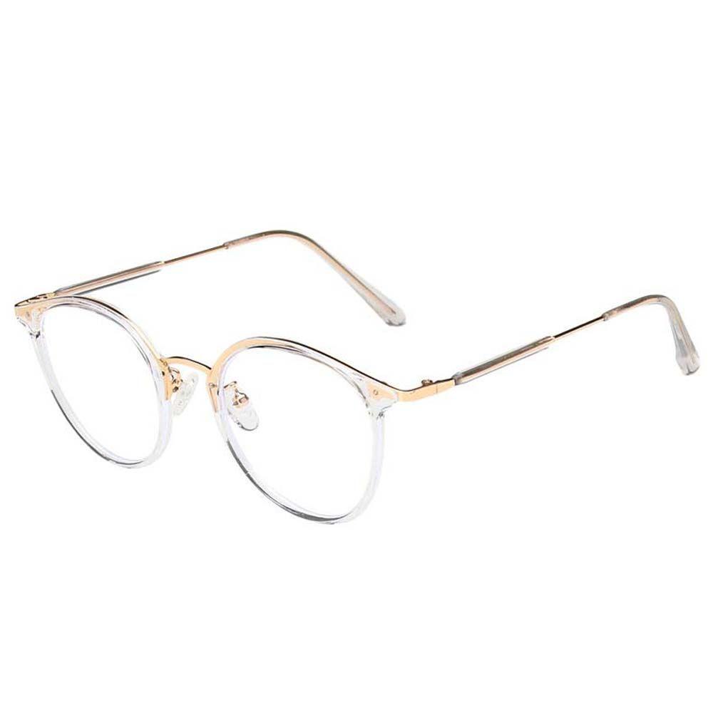 Mắt Kính Gọng Tròn Trong Suốt Chống Bức Xạ Phong Cách Hàn Quốc Dành Cho Nữ