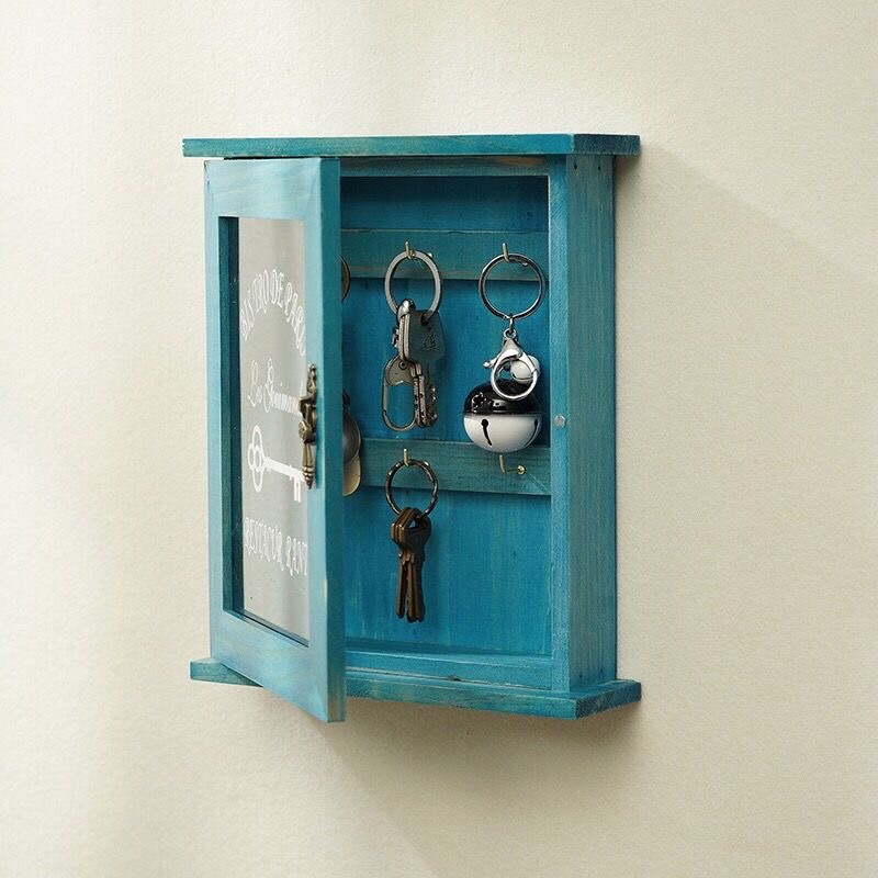 Tủ gỗ mini phong cách vintage, tủ chìa khoá