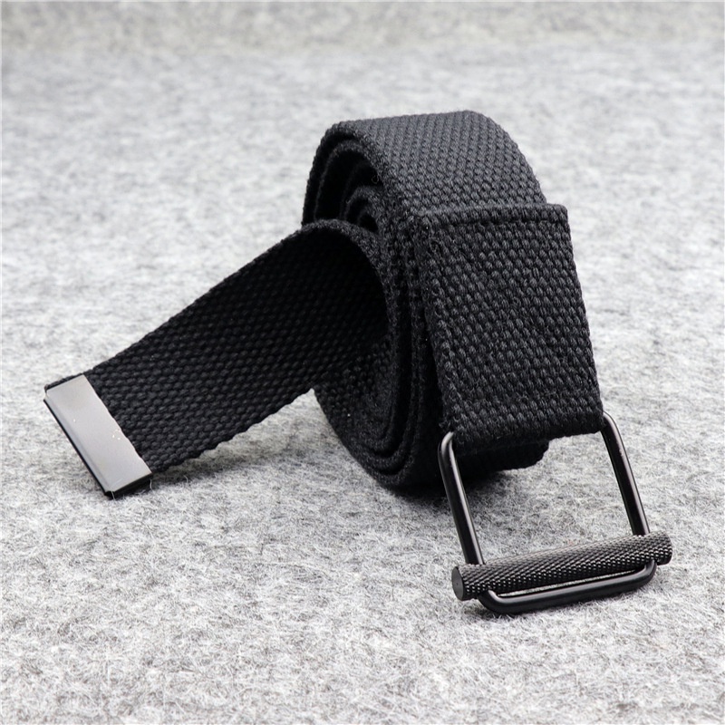 Thắt Lưng Nam Nữ BR Bằng Vải SAZ Màu Đen Xanh Đỏ Đẹp - Dây Lưng Nam Nữ Unisex Mặt Kim Loại Dây Vải Hàn Quốc - BR