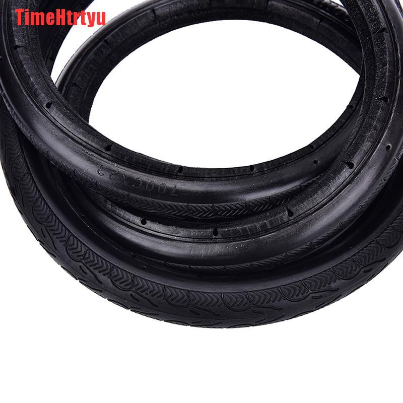 TimeHtrtyu 1 Pcs Fixed Gear Solid Tires Inflation Free Never Flat Bicycle Tires 700C x 23C